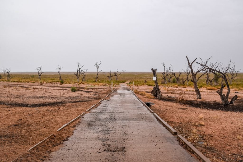 Lake Menindee boat ramp at Sunset Strip.